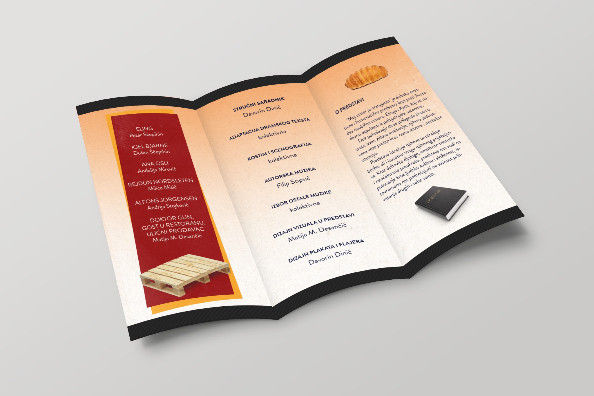 Folded Moj cimer je orangutan theatre programme mockup